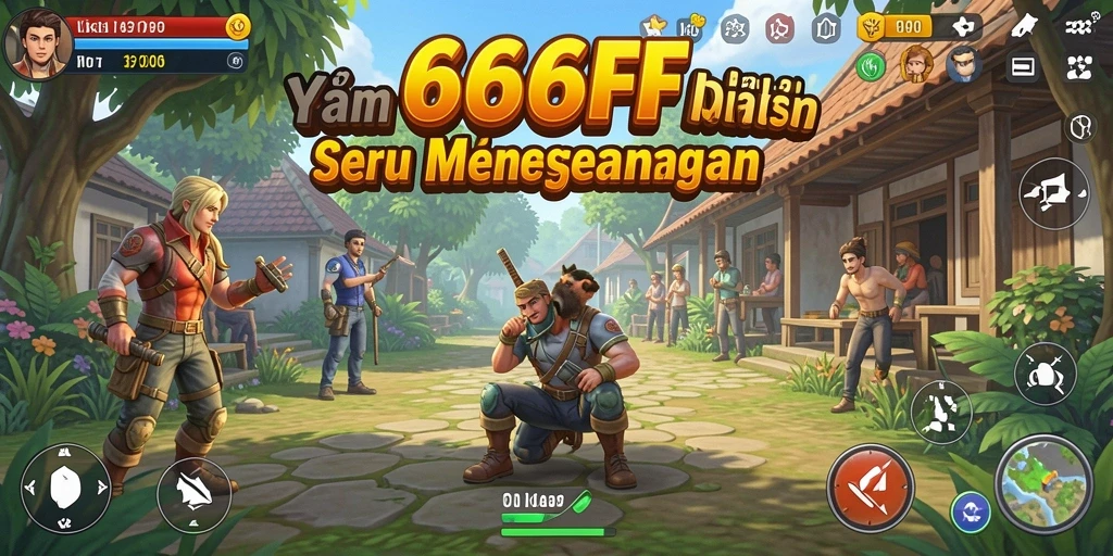 Screenshot menampilkan gameplay 666FF yang penuh warna dan menyenangkan.