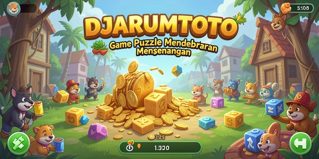 Screenshot gameplay DJARUMTOTO, menampilkan tantangan puzzle yang seru.