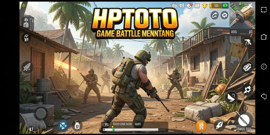 Gameplay HPTOTO yang mendebarkan dalam pertarungan Battle Royale.
