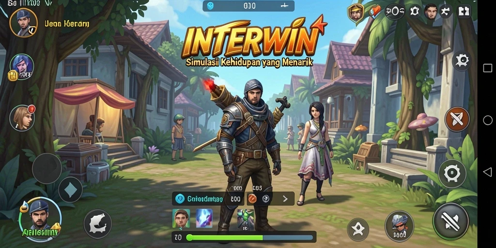 Tampilan gameplay INTERWIN yang menarik dan interaktif.