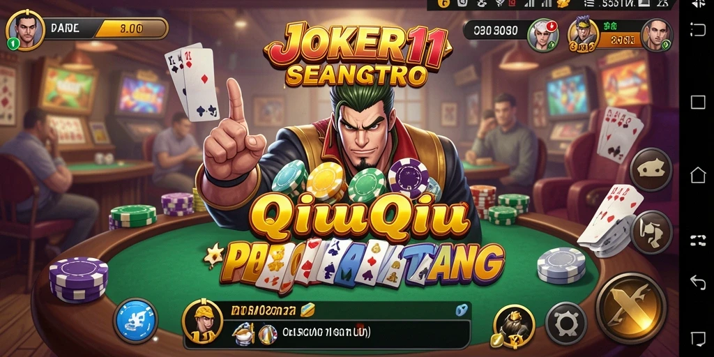 Tampilan menarik dari gameplay QiuQiu di JOKER11.
