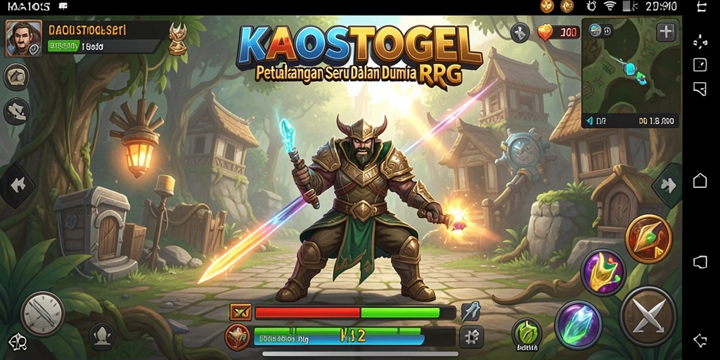 Tampilan gameplay KAOSTOGEL yang menarik dan penuh aksi RPG.