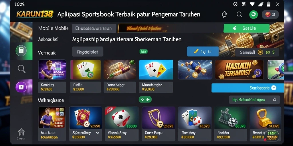 Tampilan menarik dari aplikasi sportsbook KARUN138 yang siap dipakai.