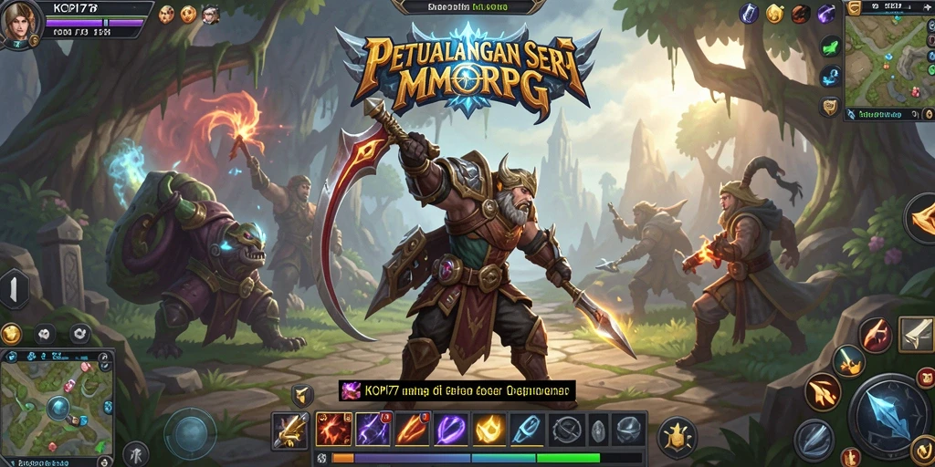 Screenshot utama dari gameplay KOPI77 menampilkan petualangan seru dalam dunia MMORPG.