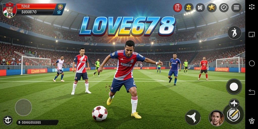Tampilan luar biasa dari gameplay sepak bola yang mendebarkan.