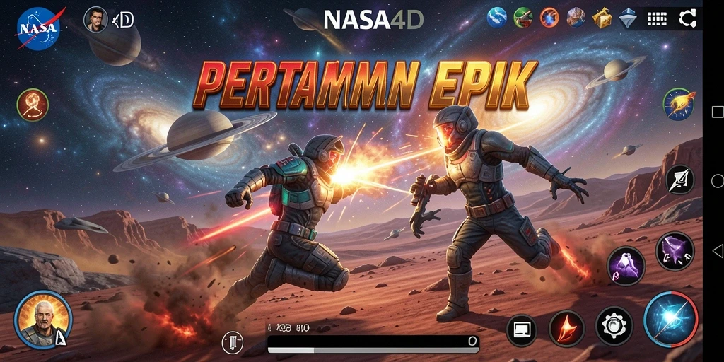 Tangkapan layar menunjukkan aksi seru dalam permainan Battle Royale.