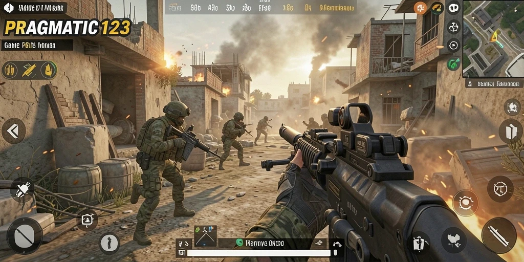 Tangkapan layar menampilkan aksi seru dalam gameplay FPS.