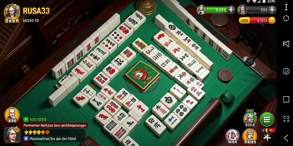 Tampilan gameplay seru dari RUSA33 saat bermain Mahjong.