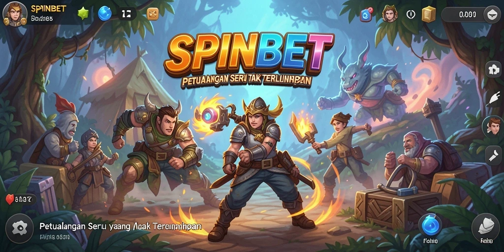 Tampilan gameplay SPINBET yang menampilkan aksi seru dan petualangan mendebarkan.