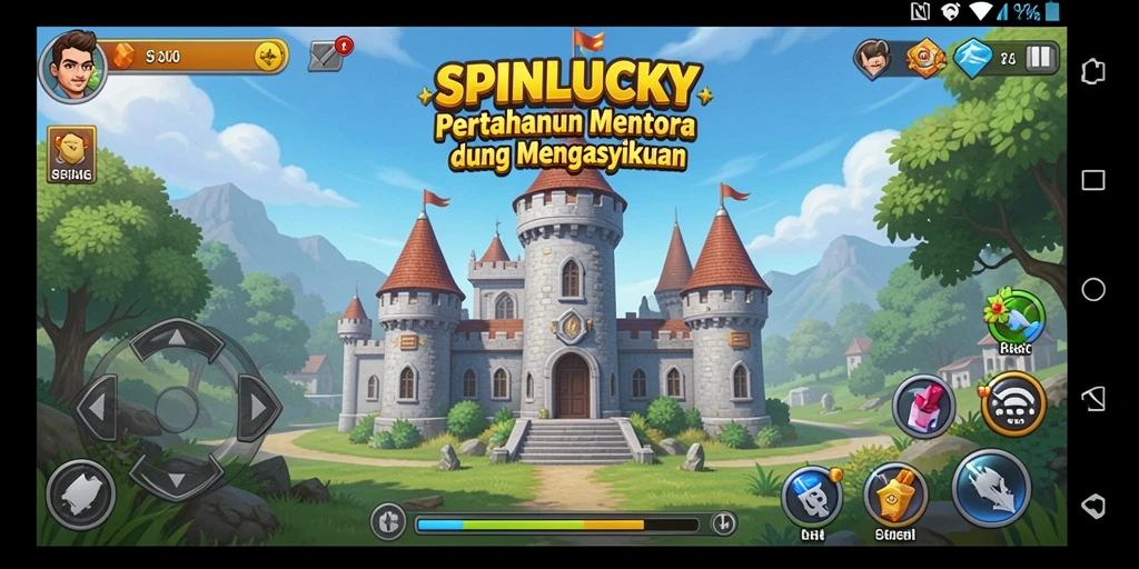 Tampilan menara dan musuh yang berwarna-warni dalam gameplay Tower Defense.