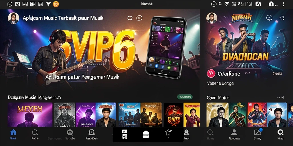 Tampilan gameplay SVIP6 dengan berbagai fitur musik interaktif.