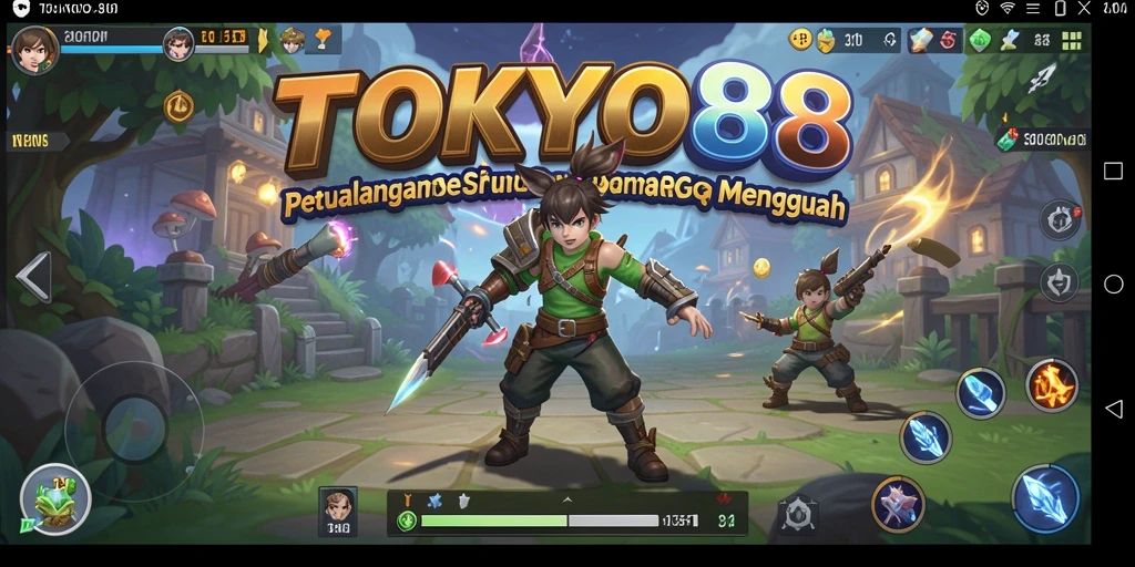 Screenshot utama TOKYO88 menampilkan aksi seru dalam petualangan RPG.