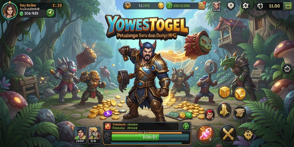 Tampilan seru gameplay RPG dalam YOWESTOGEL.